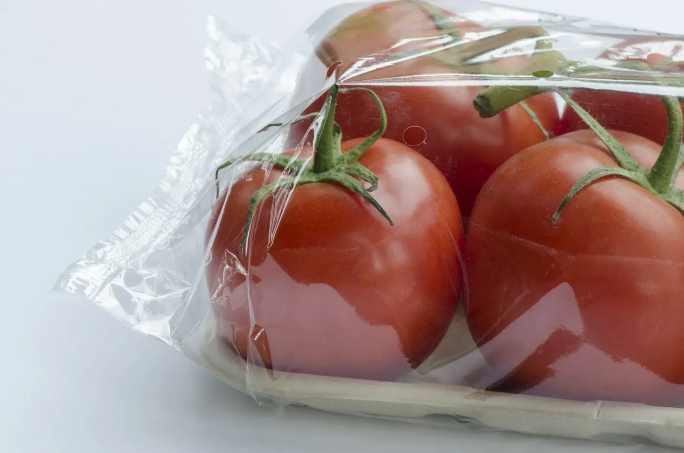 pomidory w foliowym opakowaniu