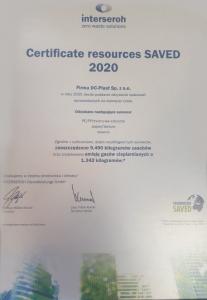 Certificate Resources Saved 2020